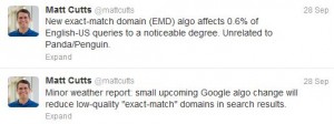 Matt Cuts Tweet tentang algo seo