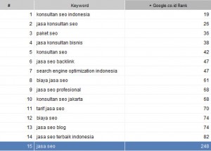 Ranking Jasa SEO - Konsultan SEO Indonesia